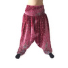 Szarawary spodnie cienkie alladynki różowe joga pióra Indie