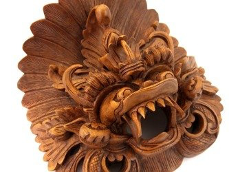 DREWNIANA MASKA, DEKOR Z INDONEZJI BALI BARONG (20 CM)