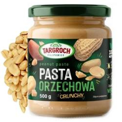 Pasta orzechowa crunchy, masło orzechowe 500g Targroch