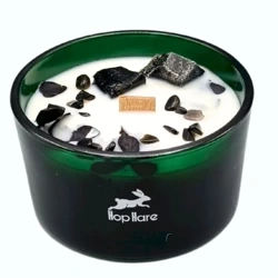 Świeca sojowa Hop Hare z kamieniem obsydian Rycerz mieczy