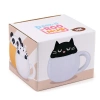  Kubek ceramiczny z pokrywką, w kształcie kota, 450ml