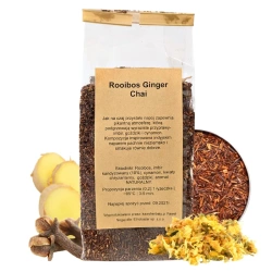 Herbata liściasta Rooibos z imbirem, Ginger Chai 100g