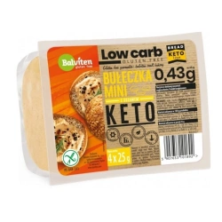 Bułeczki mini keto, bezglutenowe bułki low carb, 100g, 4szt. Balviten
