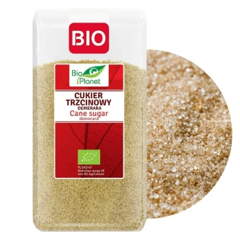 Cukier trzcinowy nierafinowany Demerara bio, 500g Bio Planet