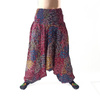 Szarawary spodnie cienkie alladynki spodnie joga różowe wzory Indie