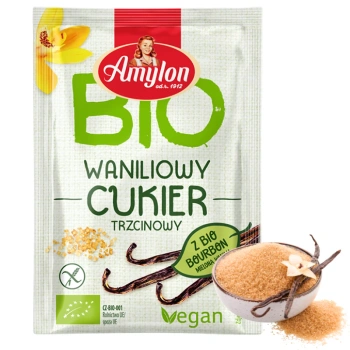 Cukier waniliowy trzcinowy z wanilią bourbon bezglutenowy bio Amylon 20g