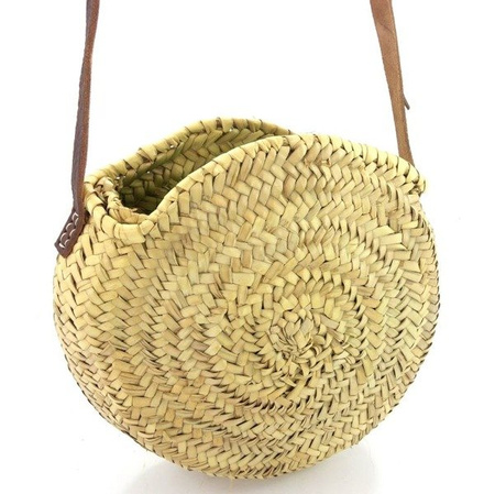 TOREBKA OKRĄGŁA Z TRAWY Z DŁUGIM PASKIEM (MAROKO 28CM)