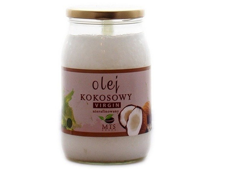 OLEJ KOKOSOWY ZIMNOTŁOCZONY, NIERAFINOWANY, 900ML