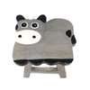 Krzesełko, taboret krowa, czarno-biały 30cm