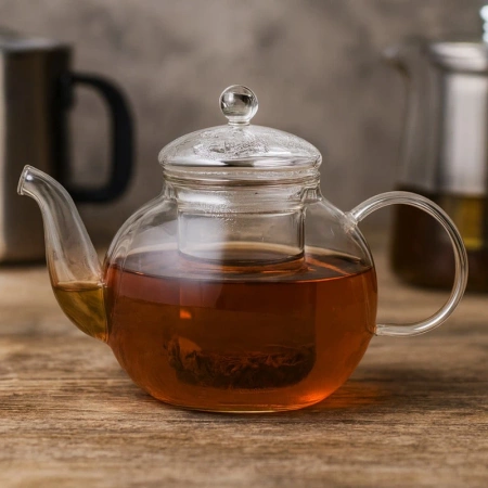 Szklany dzbanek z zaparzaczem do herbaty i ziół, 800 ml