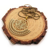 Wisiorek Shri Yantra, złoty kolor (naszyjnik metalowy, na łańcuszku)