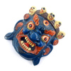 Maska Tybetańska Mahakala niebieska (Tybet, wys. 20cm)