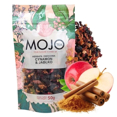 Herbata owocowa z jabłkiem, cynamonem i rodzynkami, Mojo Tea 50g