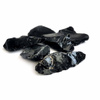 Obsydian, kamień naturalny, minerał, nieoszlifowany, (4-5 cm, 1 sztuka)
