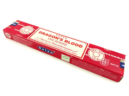KADZIDŁA SATYA DRAGON'S BLOOD 15G (SMOCZA KREW, INDIE, KADZIDEŁKA, TROCICZKI, NATURALNE, PYŁKOWE)