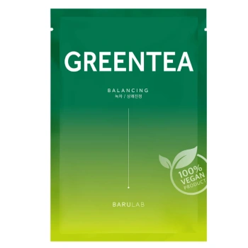 Maseczka koreańska w płachcie do twarzy maska zielona herbata Barulab