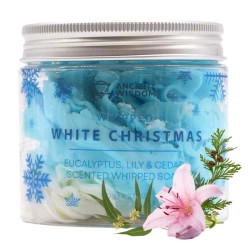Puszyste kremowe mydło,  Białe Święta, lilia, cedr i eukaliptus, 120g
