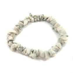 Bransoletka jaspis biały, kamień półszlachetny (na gumce, jaspis) 