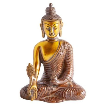 Figurka Budy z mosiądzu, dekoracja 16 cm