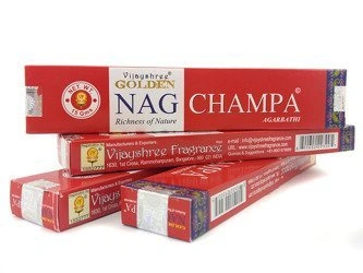 KADZIDŁA NAG CHAMPA VIJAYSHREE GOLDEN (INDIE, AGARBATHI, TROCICZKI, 15G)