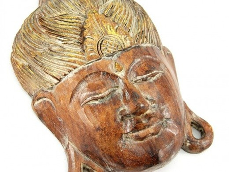 MASKA BUDDA (BUDDHA PŁASKORZEŹBA RĘKODZIEŁO ORIENT)