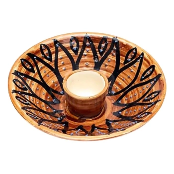 Ceramiczna podstawka pod kadzidło palo santo, w kolorze brązowym