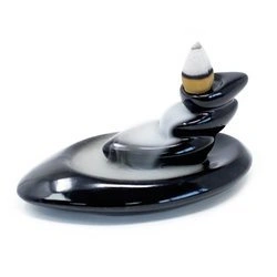 Ceramiczny kominek na kadzidła stożkowe bf (kadzielniczka, podstawka)