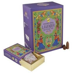 Kadzidła płynące stożkowe, lawenda Golden India (Sreevani, Indie)