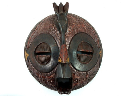 MASKA ASHANTI (GHANA, AFRYKA, 40 CM)