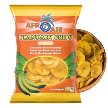 Chipsy bananowe solone z plantana, Afroase 80g