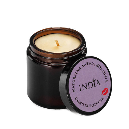 Świeca konopna lawenda, paczula, goździki INDIA, 90 g