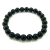 Bransoletka mocy z kamieni Agat czarny, na gumce  