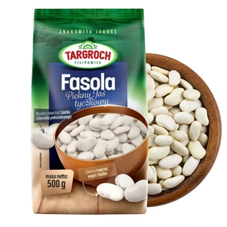 Biała fasola Piękny Jaś tyczkowy, 500g Targroch