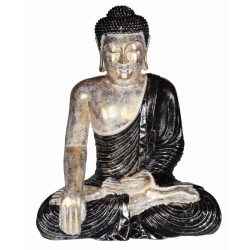 Figurka Buddy w kolorze czarno-złotym, z Indonezji 40 cm