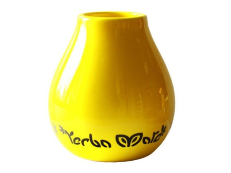 MATERO CERAMICZNE ŻÓŁTE ENERGETYZUJĄCE (YERBA MATE, 350ML)