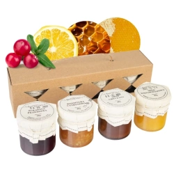 Zestaw przetworów i miodów na prezent, 4x40g Spichlerz