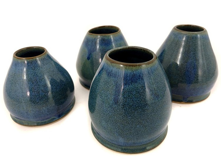 MATERO CERAMICZNE NIEBIESKIE - UNIKAT (350ml, RĘKODZIEŁO, YERBA MATE)
