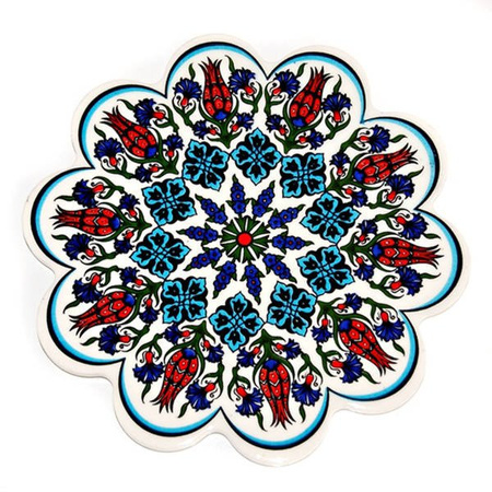 Podstawka ceramiczna pod gorące naczynia (rękodzieło, Turcja, 18cm)