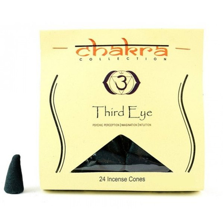 Kadzidła stożkowe THIRD EYE czakra trzeciego oka 24 sztuki kadzidła czakralne