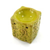 Kominek do olejków eterycznych zapachowych i wosków zielony (ceramiczny, tealight)