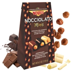 Włoskie mini praliny czekoladki z całymi orzechami Minis Novi 130g