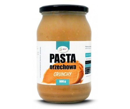 PASTA ORZECHOWA CRUNCHY 900G (BEZ SOLI, BEZ CUKRU, BEZ OLEJU PALMOWEGO, MASŁO)