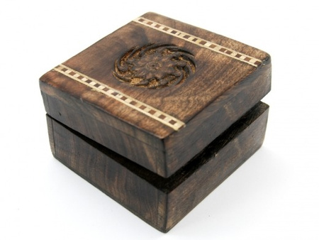 SZKATUŁKA DREWNIANA (SZKATUŁA, PUDEŁKO, 10x10cm)