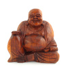 Figura Budda, drewno brąz 17cm (szczęsliwy, pekong)