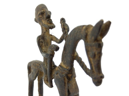 FIGURKA DOGON NA KONIU (FIGURA, Z AFRYKI, JEŹDZIEC)