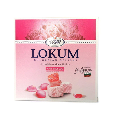 Lokum, galaretka Bułgarska z olejkiem różanym, Delight Rose 170g