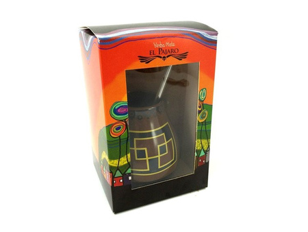 YERBA MATE ZESTAW MATERO CERAMICZNE PERU+BOMBILLA CUCHARA