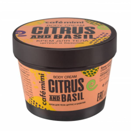 Krem do ciała mandarynka bazylia (110ml, Rosja, balsam, Cafe Mimi)