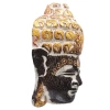Maska Budda, drewniana płaskorzeźba na ścianę, Indonezja 20 cm