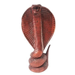 Drewniana figurka kobra, rzeźba z drewna suar, Indonezja 30 cm